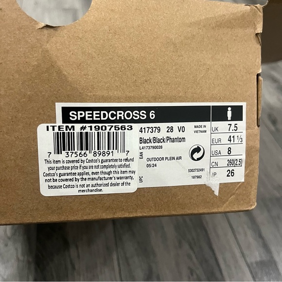 Salomon Women's Speedcross 6 GTX Sneaker, Black/Black/Phantom, 7.5 New in Box - Picture 12 of 12
